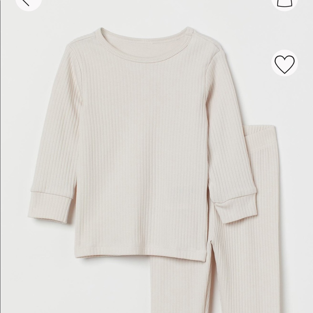 Ribbed cotton set-H&M